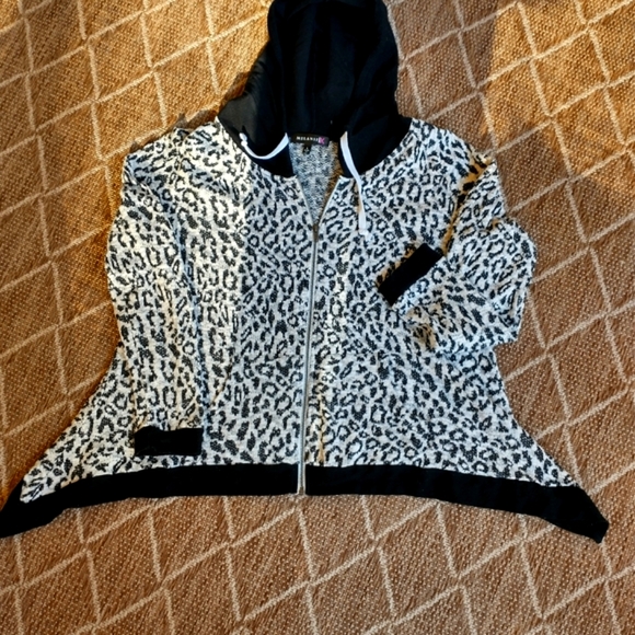 Sweater 🌅Swing Hooded zip up jacket sweater top - Picture 7 of 14